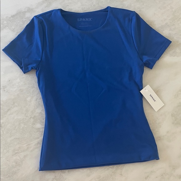 SPANX Tops - SPANX Women's Cobalt Blue Short Sleeve Tee